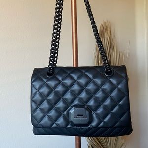Quilted Aldo hand bag, All black hand bag, purse